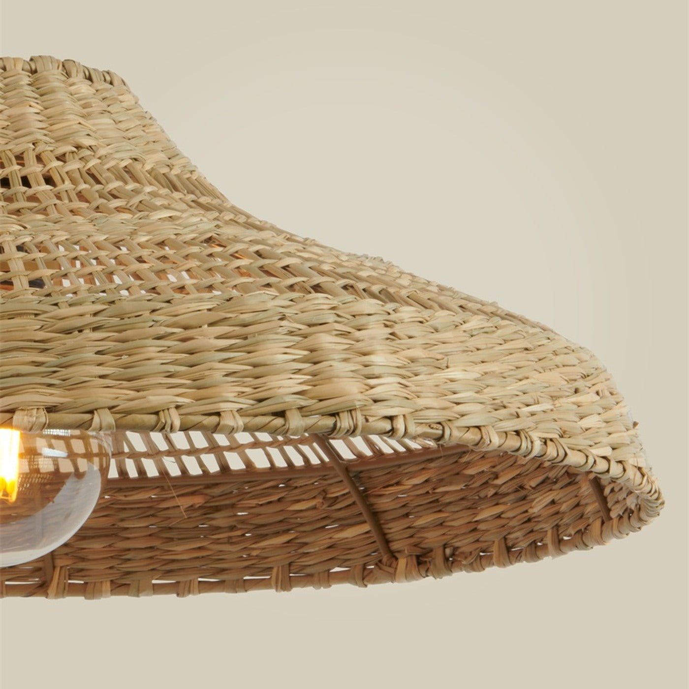 Suspension Santorini jonc de mer naturel 60 cm E27, vue 4