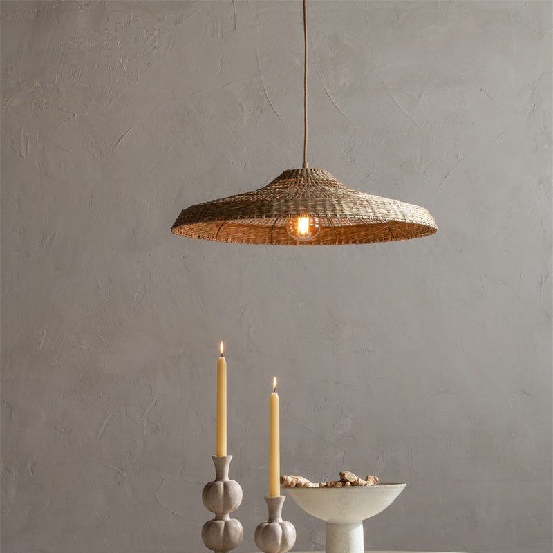 Dimensions Suspension Santorini jonc de mer naturel 60 cm E27