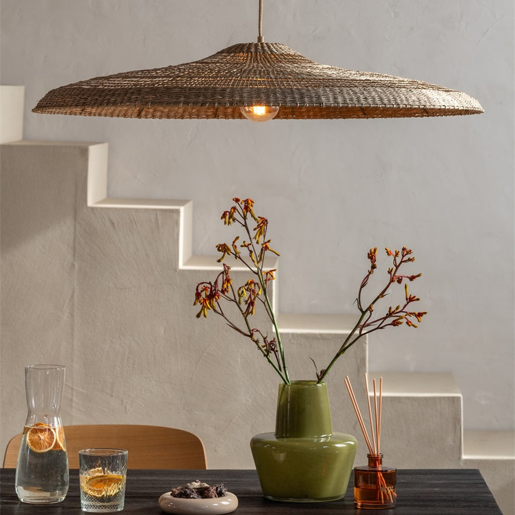 Suspension Santorini jonc de mer naturel 75 cm E27, vue 2