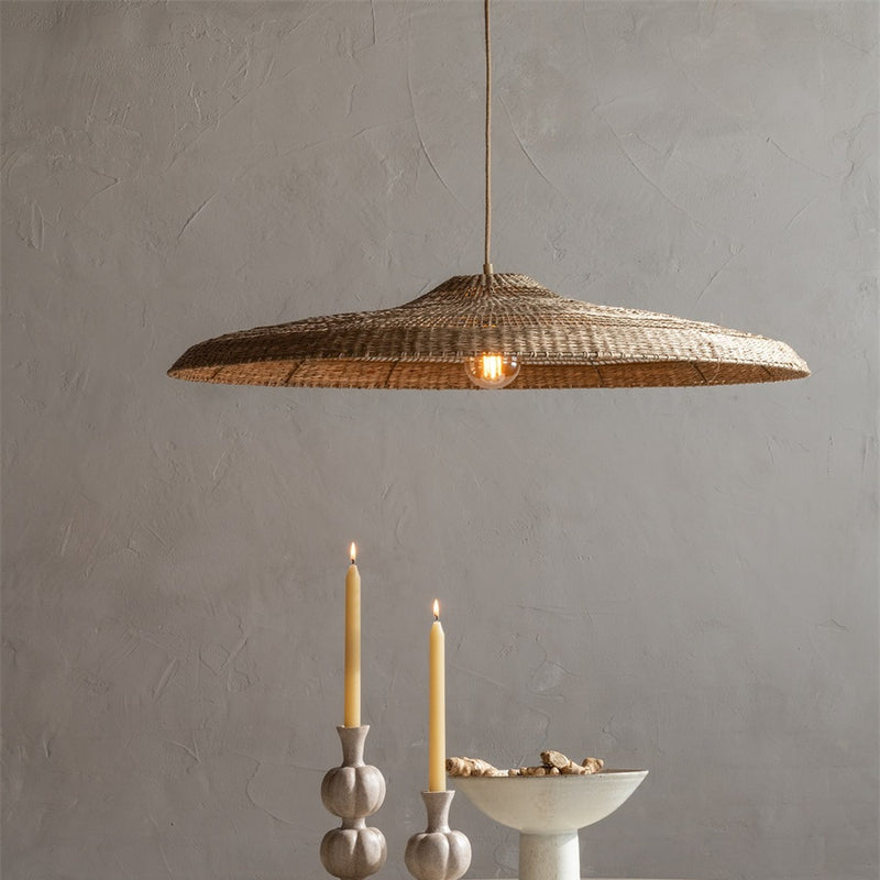 Dimensions Suspension Santorini jonc de mer naturel 75 cm E27