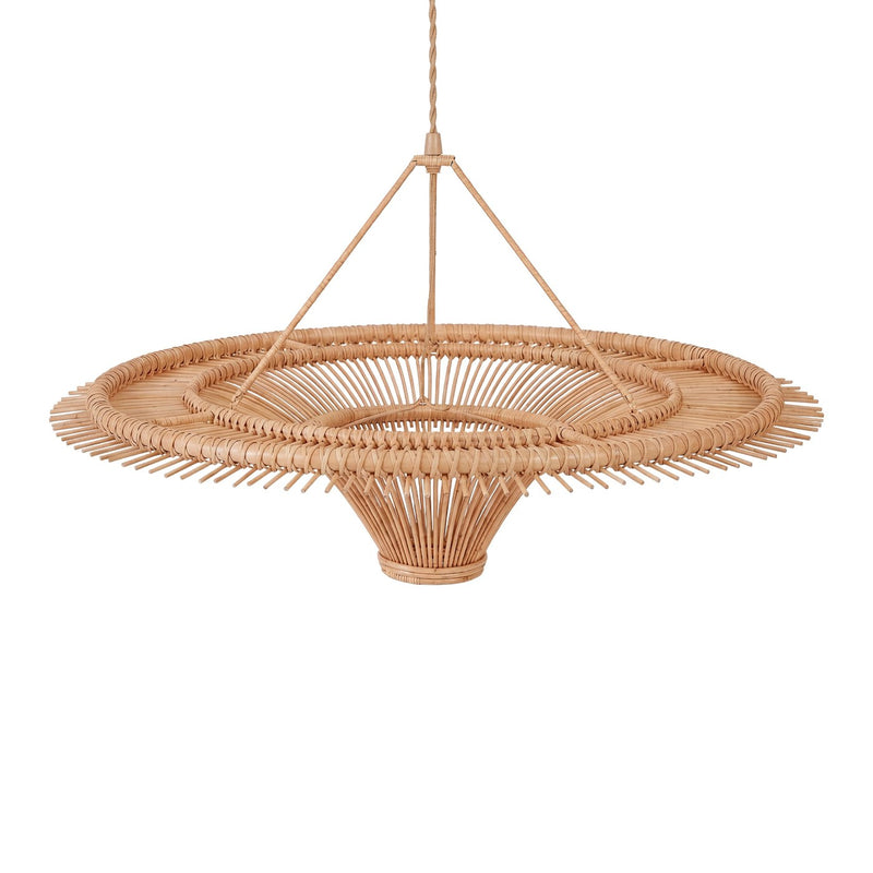 Dimensions Abat-jour de suspension Sky en rotin naturel 110 cm