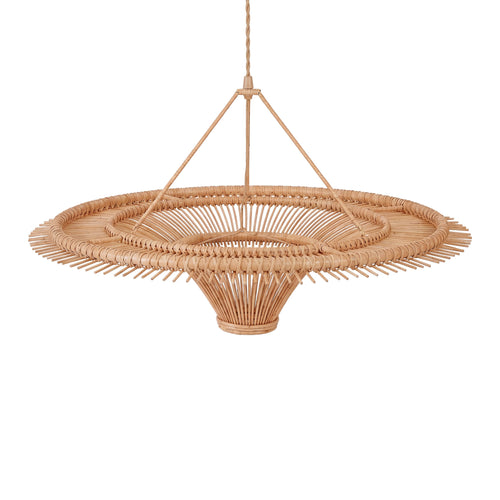 Abat-jour de suspension Sky en rotin naturel 110 cm