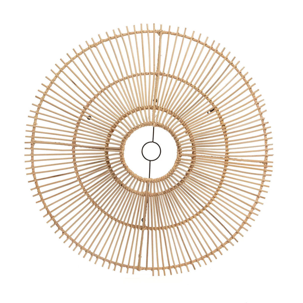 Abat-jour de suspension Sky en rotin naturel 60 cm, vue 3
