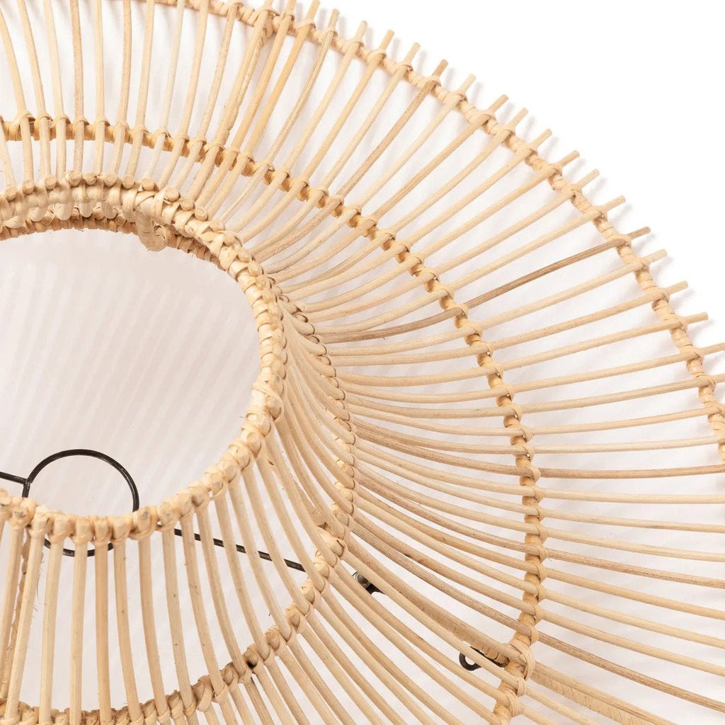 Abat-jour de suspension Sky en rotin naturel 60 cm, vue 4