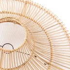 Abat-jour de suspension Sky en rotin naturel 60 cm, vue 4