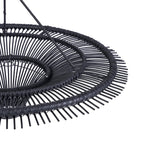 Abat-jour de suspension Sky en rotin noir 110 cm, vue 4