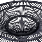 Abat-jour de suspension Sky en rotin noir 110 cm, vue 5