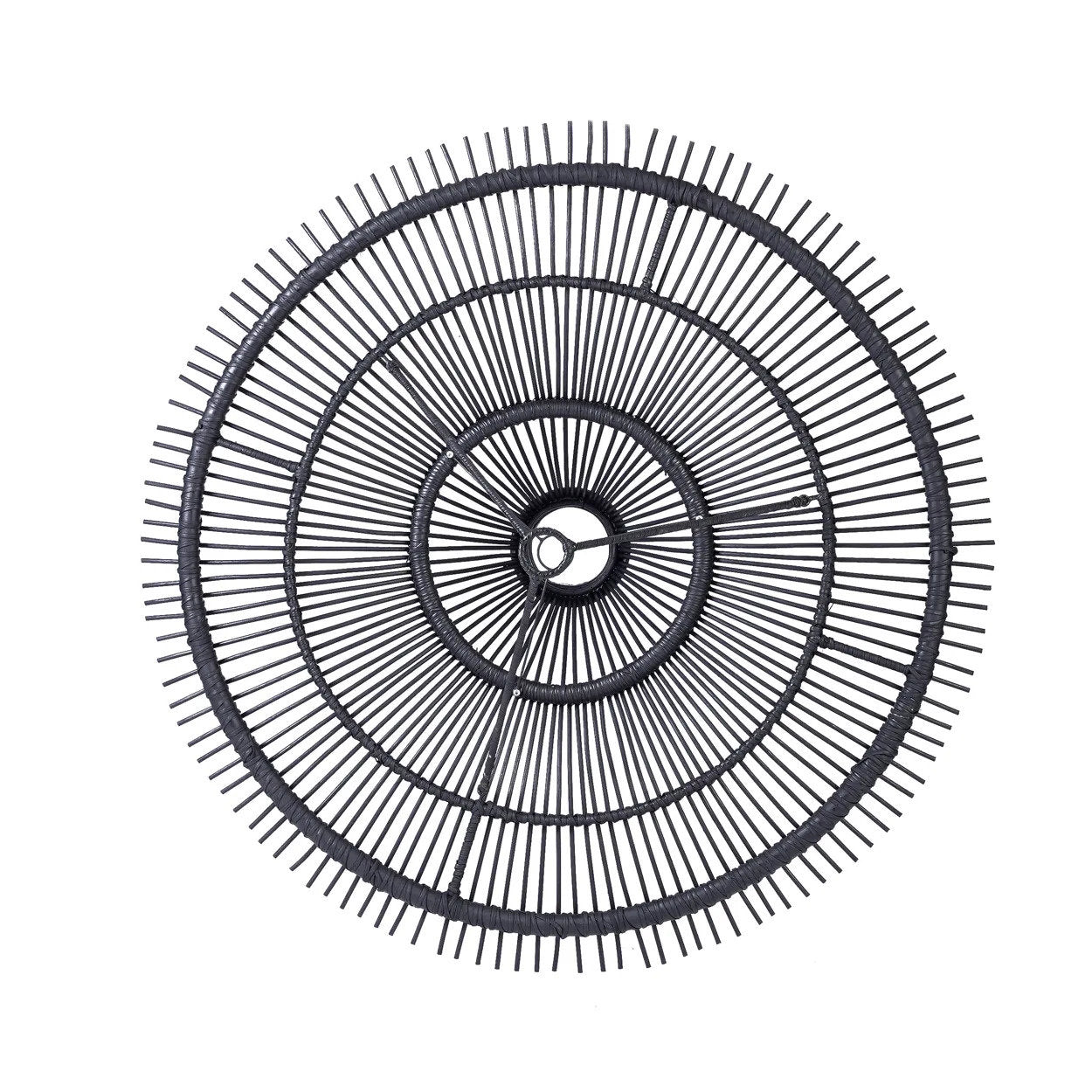 Abat-jour de suspension Sky en rotin noir 110 cm, vue 6