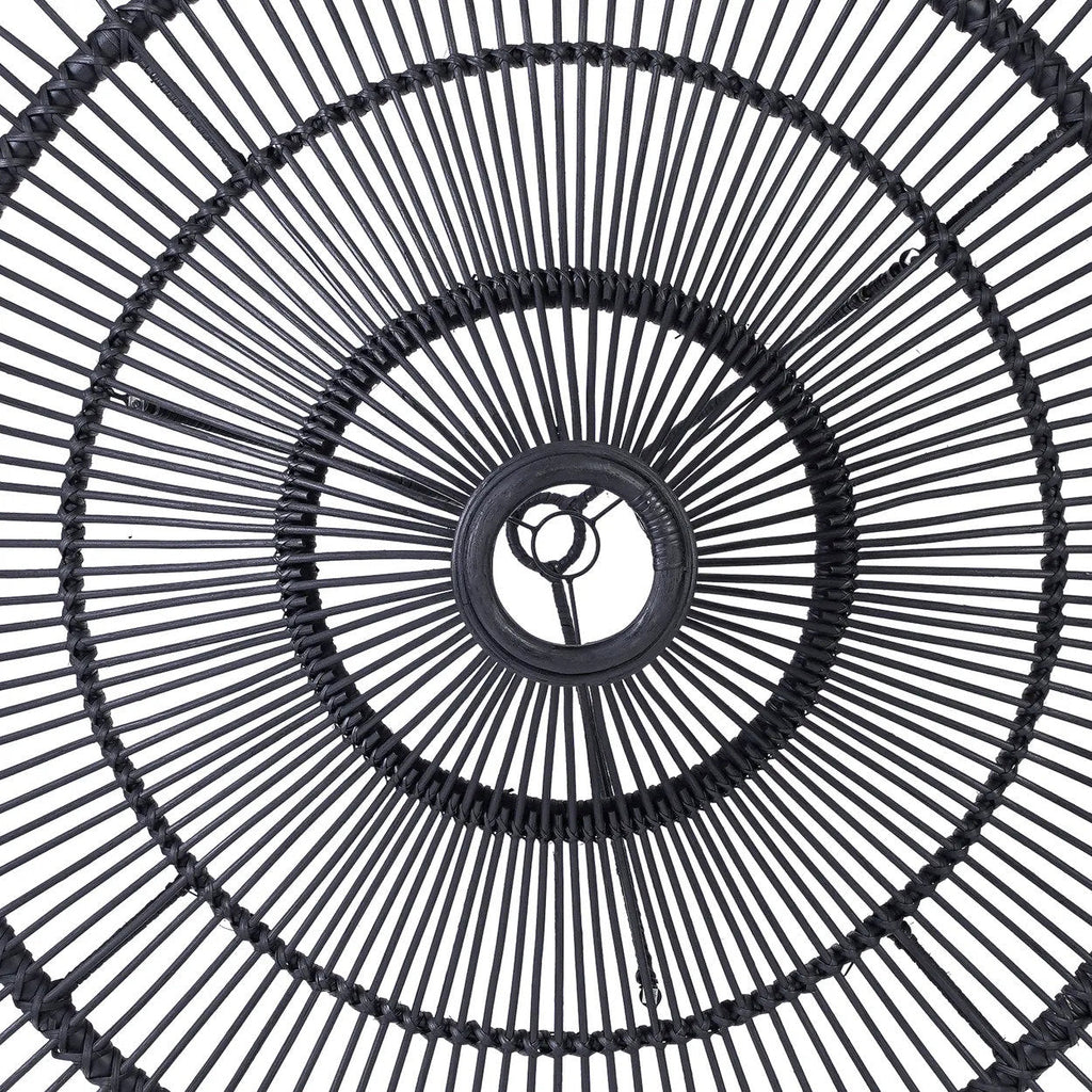 Abat-jour de suspension Sky en rotin noir 110 cm, vue 7