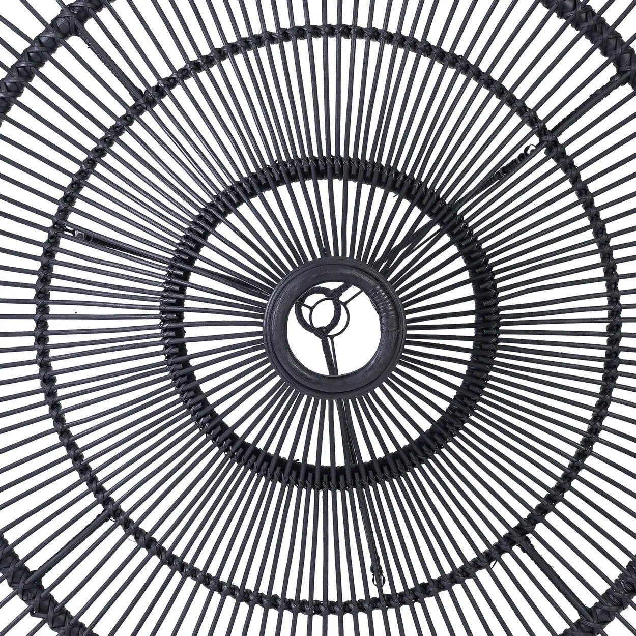Abat-jour de suspension Sky en rotin noir 110 cm, vue 7