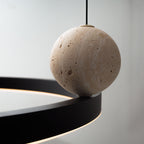 Suspension Solaris ovale noire, vue 3