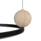Suspension Solaris ronde noire, vue 3