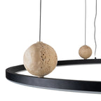 Suspension Solaris ronde noire, vue 4