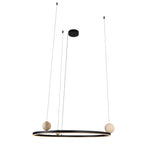 Suspension Solaris ronde noire