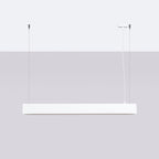 Suspension Spark barre LED métal blanc de profil