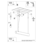 Notice de montage : Suspension Spark barre LED métal blanc