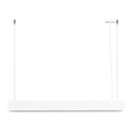 Suspension Spark barre LED métal blanc, fine barre linéaire en métal blanc à ligne LED intégrée