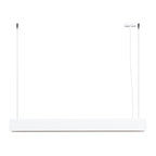 Suspension Spark barre LED métal blanc, fine barre linéaire en métal blanc à ligne LED intégrée