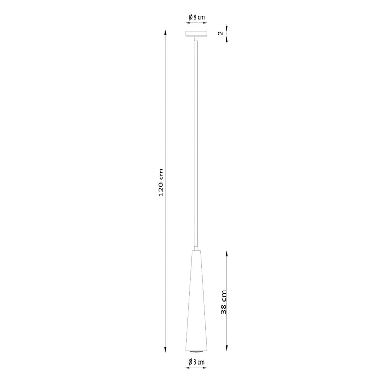Dimensions Suspension Sula bois naturel 8 cm GU10