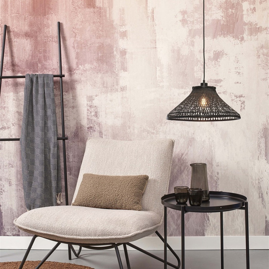 Suspension Tahiti bambou noir 45 cm E27, vue 4