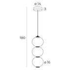 Suspension Tama 23 W noire, vue 3