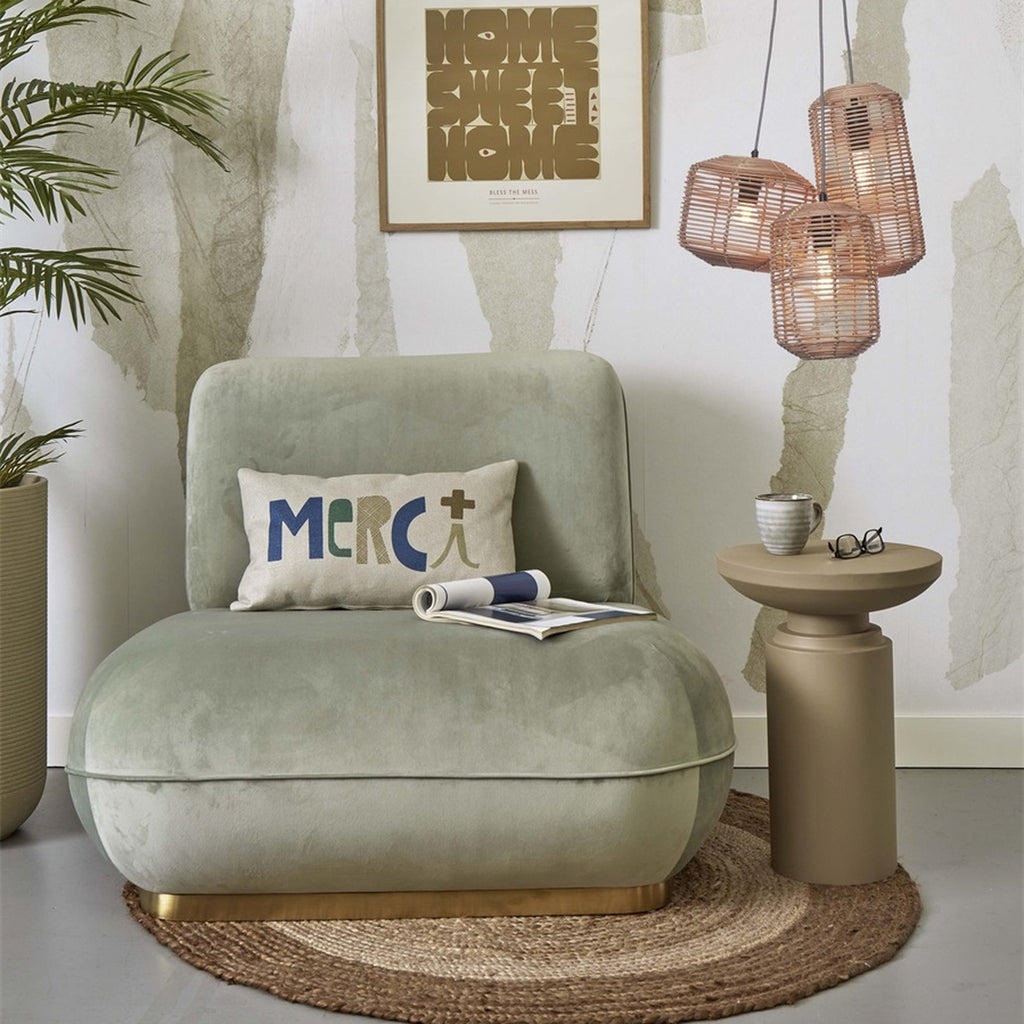 Suspension Tanami rotin naturel 3 tubes E27, vue 4