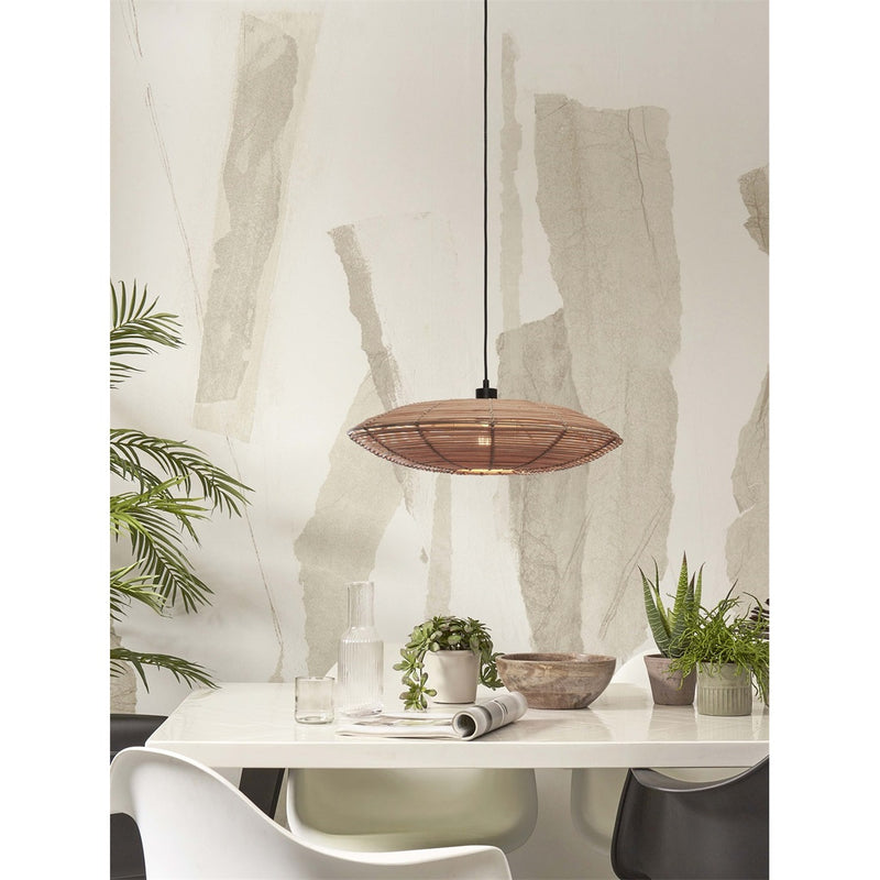 Dimensions Suspension Tanami rotin naturel 55 cm E27
