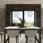 Suspension Tres métal blanc au-dessus d'une table