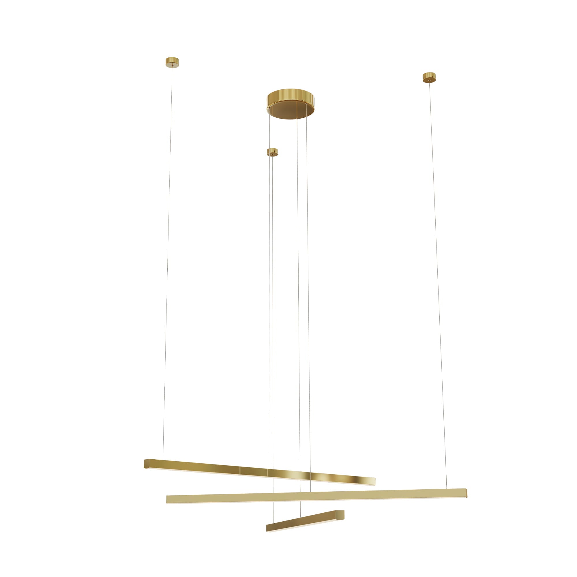 Suspension Trio III dorée brossée à variateur