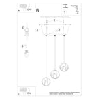 Notice de montage du suspension Tulos 3 en ligne blanc