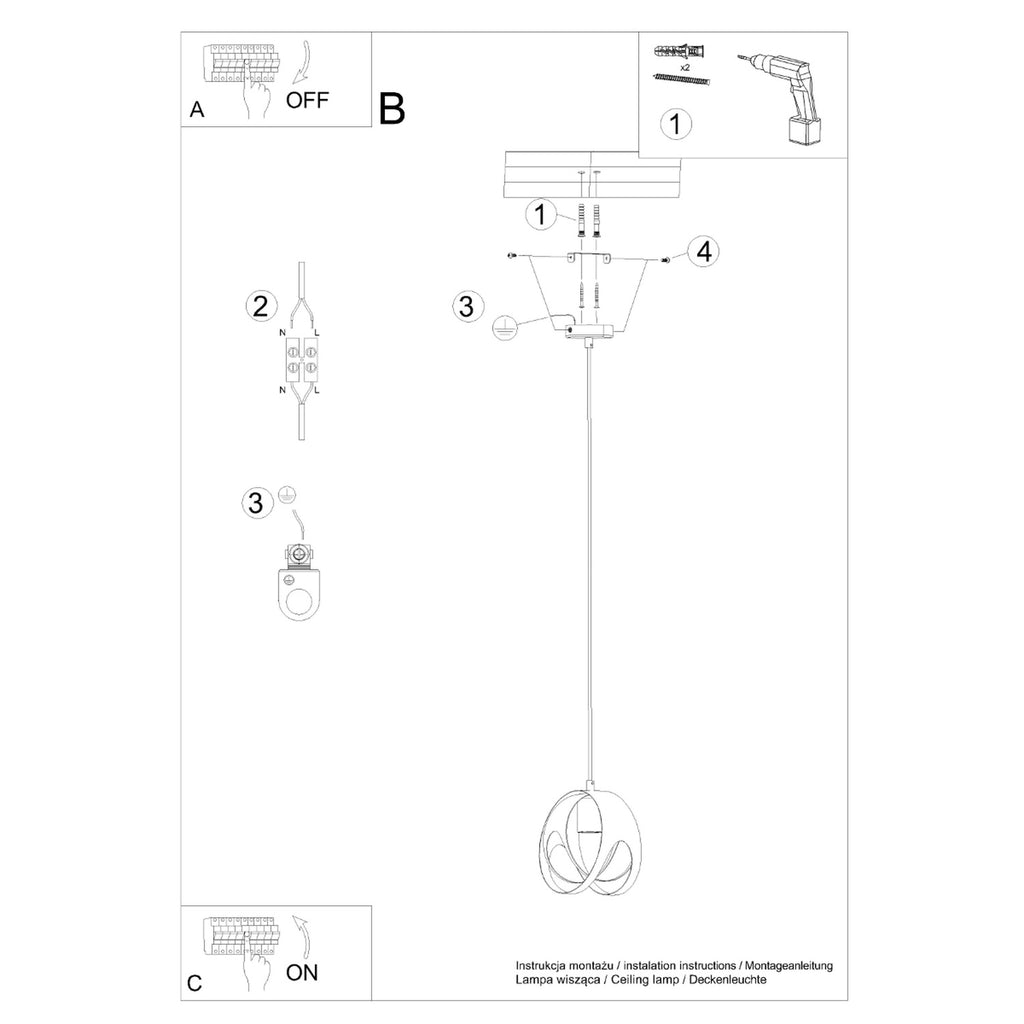 Notice de montage du suspension Tulos noir