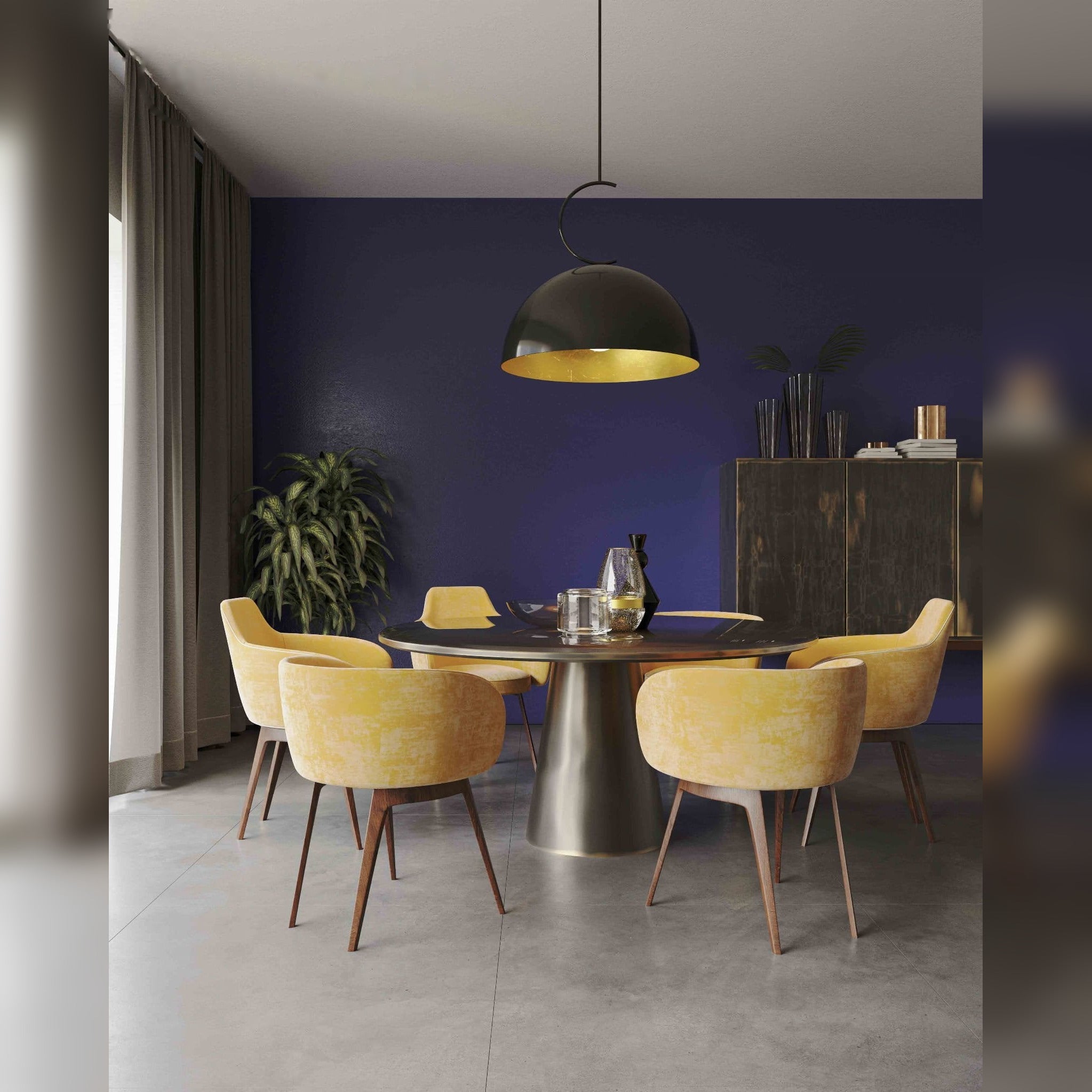 Suspension Twenty noire chromée E27