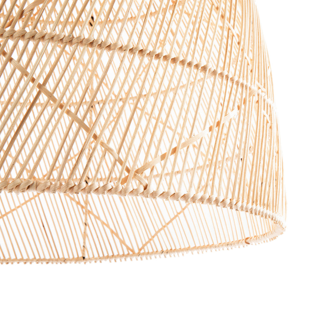 Abat-jour de suspension Twister en rotin naturel 65 cm, vue 5