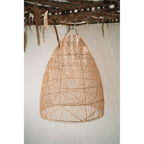 Abat-jour de suspension Twister en rotin naturel 65 cm, vue 7