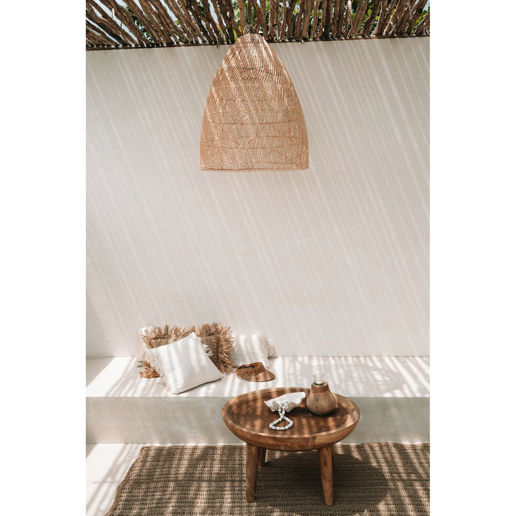 Abat-jour de suspension Twister en rotin naturel 65 cm, vue 8