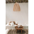Abat-jour de suspension Twister en rotin naturel 65 cm, vue 8