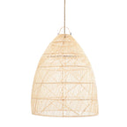 Abat-jour de suspension Twister en rotin naturel 65 cm