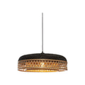 Suspension Ubud double abat-jour bambou bicolore 60 cm E27