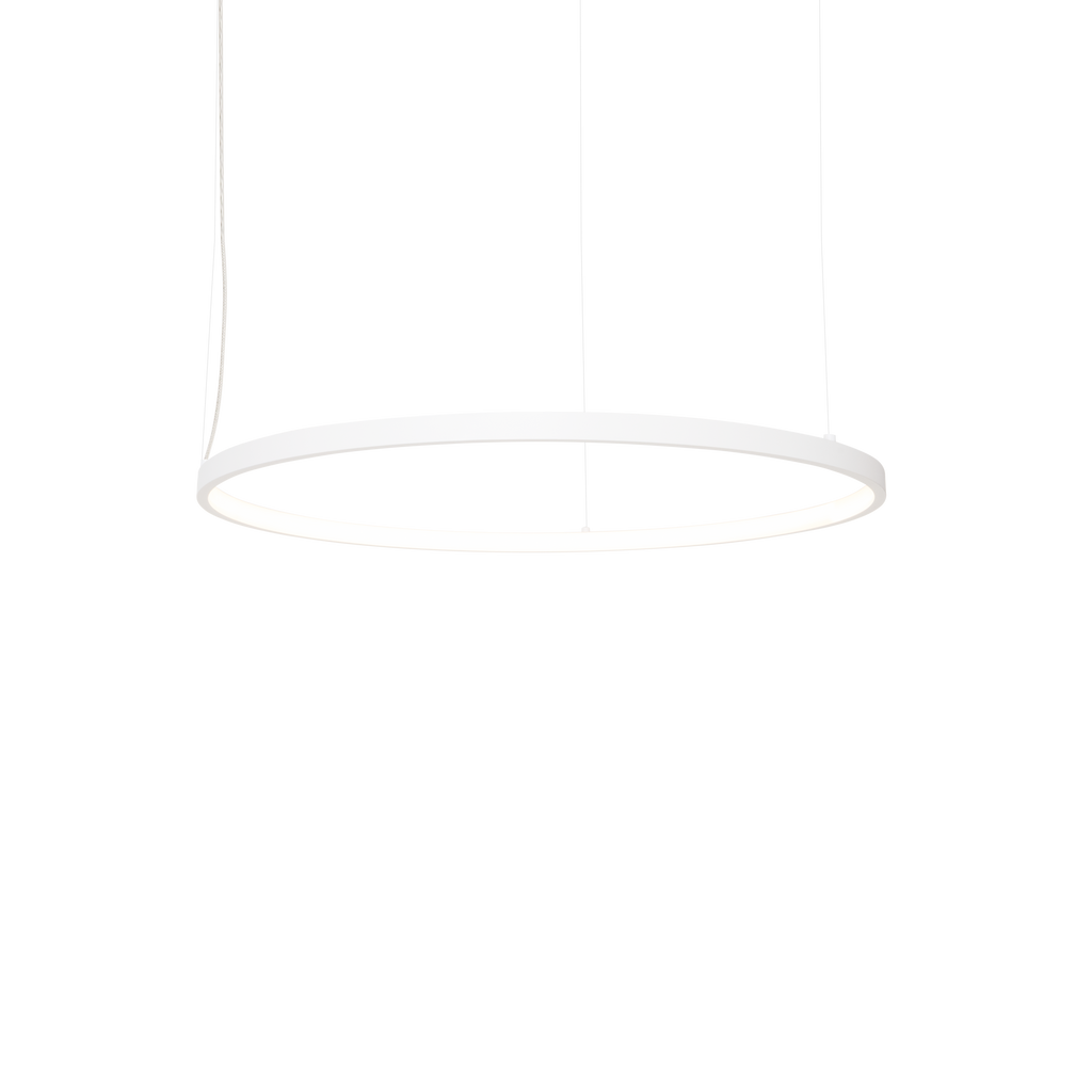 Suspension Visual anneau horizontal 60 cm blanc