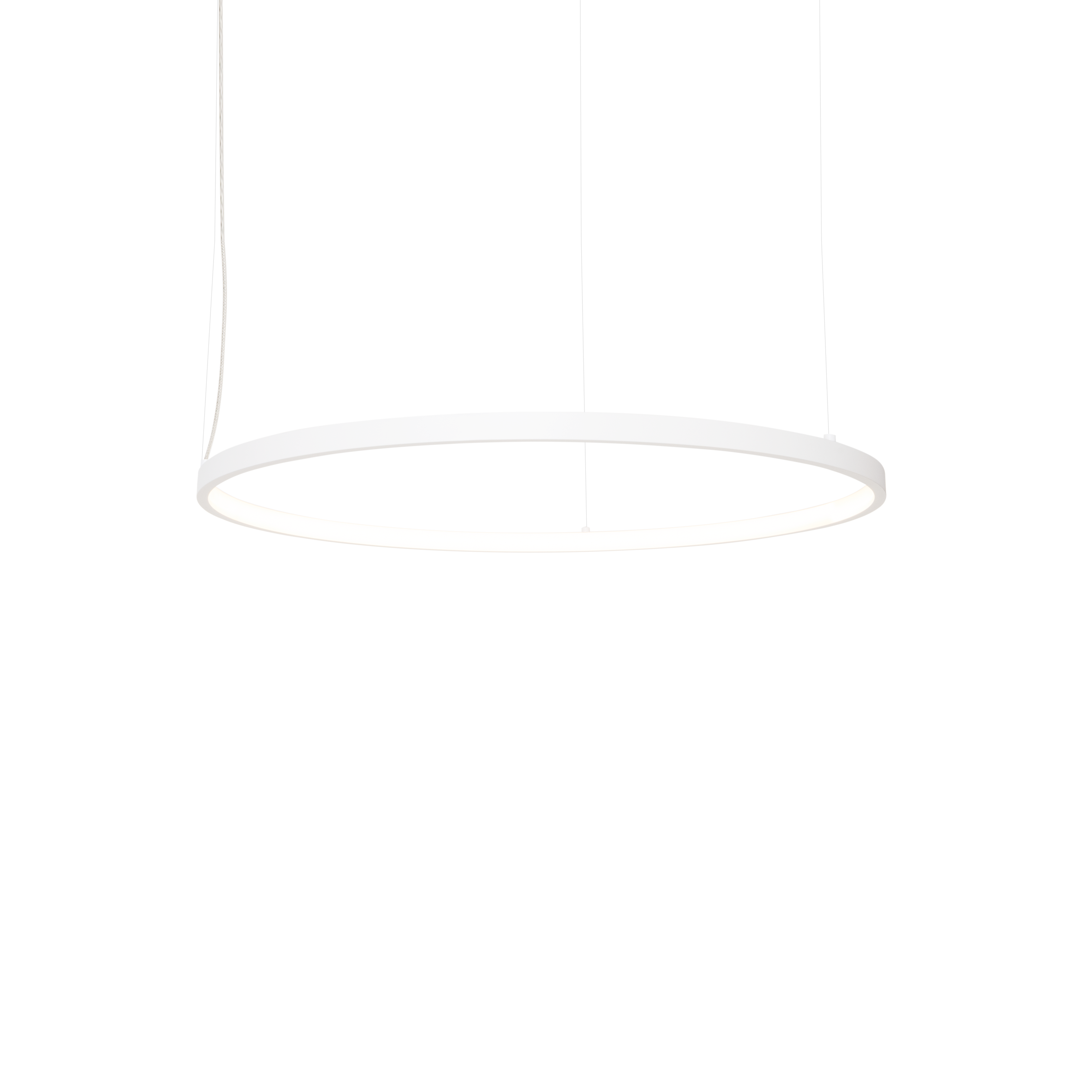 Suspension Visual anneau horizontal 60 cm blanc