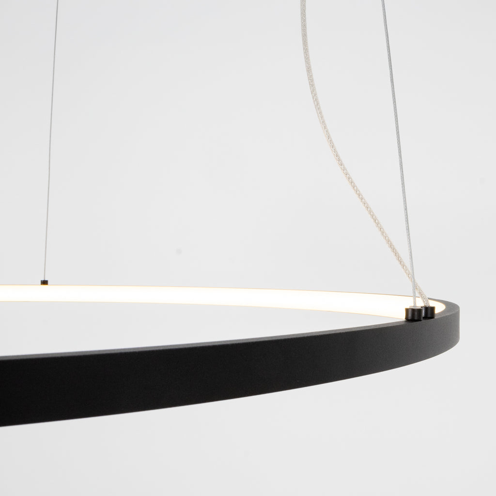 Suspension Visual anneau horizontal 60 cm noir, vue 3