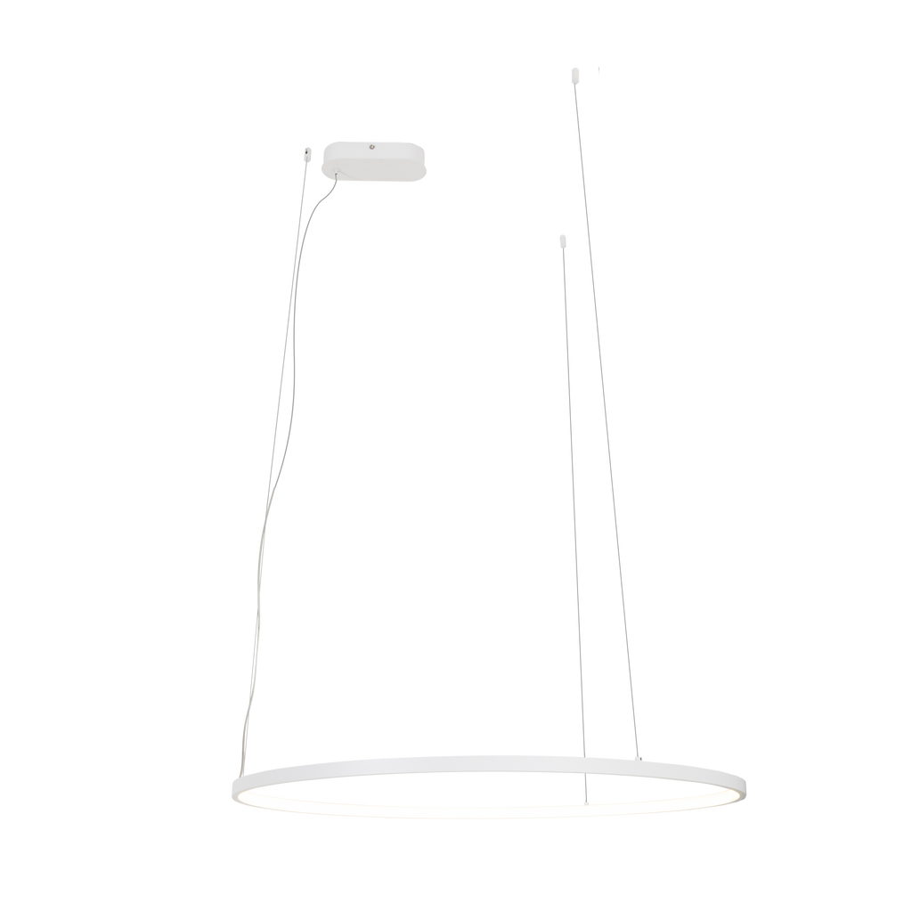 Suspension Visual anneau horizontal 80 cm blanc
