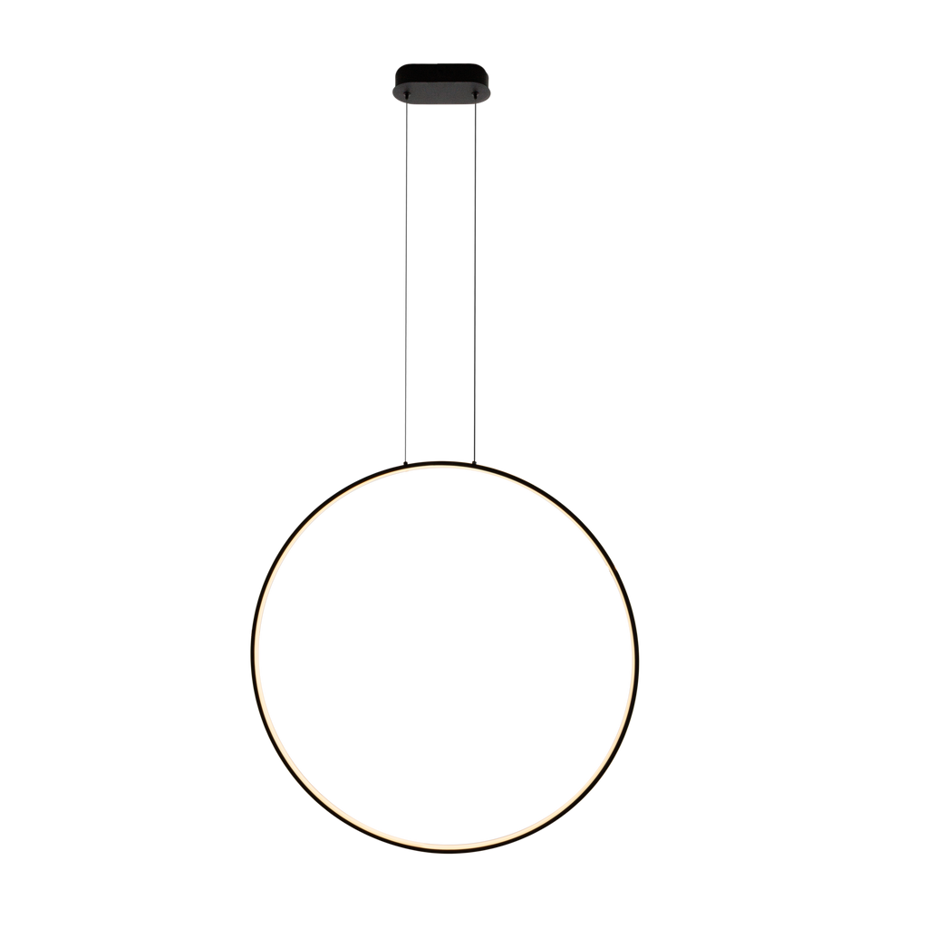 Suspension Visual anneau vertical 80 cm noir