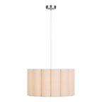 Suspension Watton abat jour tissu plissé écru 45 cm vue de face