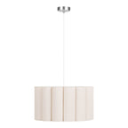 Suspension Watton abat jour tissu plissé écru 45 cm