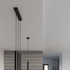 Suspension Wezyr 2 métal noir, ambiance épurée
