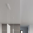Suspension Wezyr 3 métal blanc, ambiance épurée