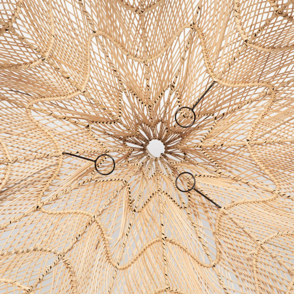 Abat-jour de suspension Whipped en rotin naturel 110 cm, vue 4