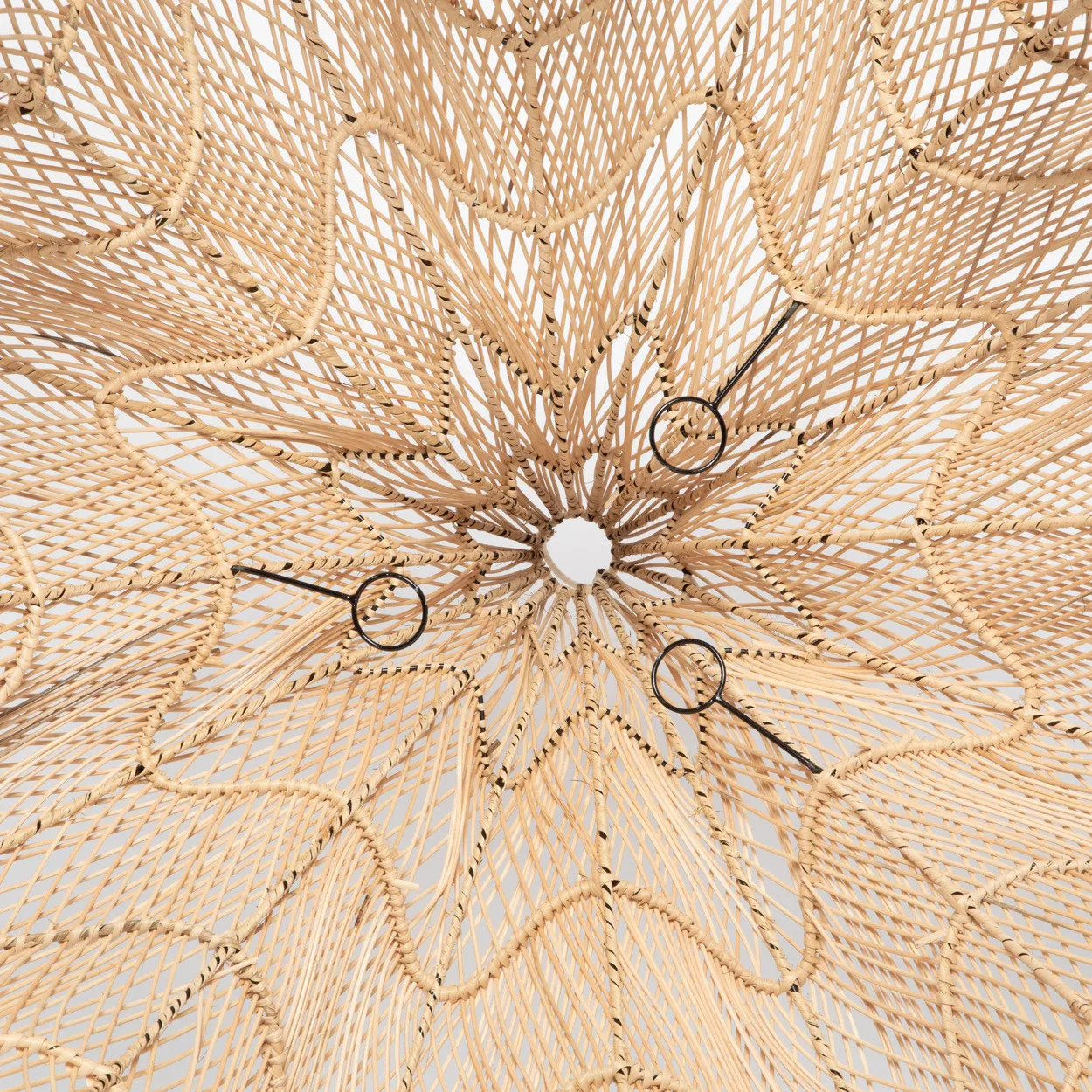 Abat-jour de suspension Whipped en rotin naturel 110 cm, vue 4
