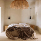 Abat-jour de suspension Whipped en rotin naturel 150 cm, vue 5